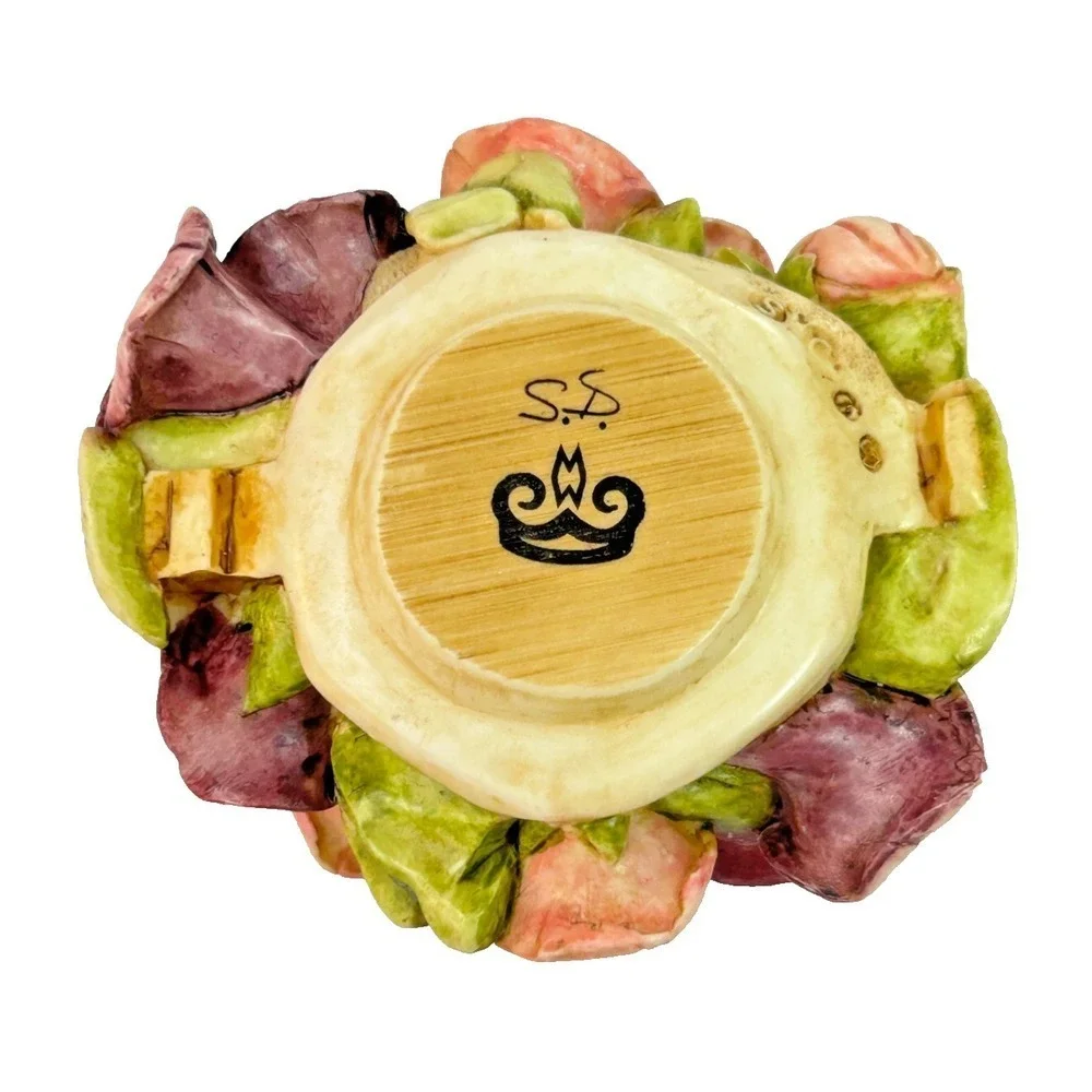 Harmony Kingdom Longaberger Morning Glory Basket Trinket Box 2000 Limited Ed - Picture 9 of 16